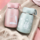 Triogift  -  1pc 320ml Rabbit Cute Insulating Bottle Portable Home Female Office Water Cup Stainless Steel Insulated Coffee Cup Vacuum Bottle