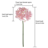 Triogift  26.5CM 1PC Hydrangea Artificial Flowers Bouquet For Home Bedroom Decor Wedding Decoration Vases Flower Arrangement Accessories