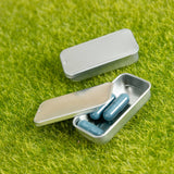 Triogift 2Pcs 51*10*26mm Mini Iron Box Slide Cover Storage Box Wedding Jewelry Pill Cases Portable Tin Boxes Container Home Storage