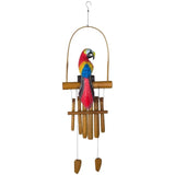 Triogift Wind Chimes Parrot Bamboo Home Decoration Crafts Decor Garden