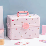 Triogift Children's Hair Accessories Storage Box Baby Head Rope Hairpin Rubber Band Organizer Case Cute Girl Jewelry Box Desktop Decor