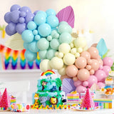 Triogift 107pcs Macaron Color Balloon Garland Arch Kit Wedding Birthday Party Decor Ballon 1st Birthday Kids Baby Shower Latex Baloons