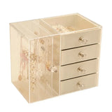 Triogift Drawer Type Plastic Jewelry Storage Box Transparent Finishing Makeup Organizer Earrings Display Stand Rack Bracelet