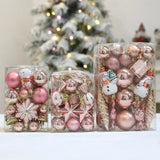 Triogift 29/20Pcs Christmas Tree Balls Hanging Pendant Candy Cane Pine Cone Ornament Set Christmas Home Decoration 2024 Navidad New Year