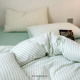 Triogift Scandinavian Retro Stripes Bedding Set