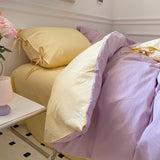 Triogift Pastel Pillowcase With Ties Bedding Set