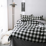 Triogift Heavy Grid Bedding Set