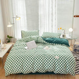 Triogift Small Checker Bedding Duvet Cover Set