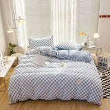 Triogift Small Checker Bedding Duvet Cover Set