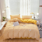 Triogift Small Checker Bedding Duvet Cover Set