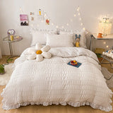 Triogift Ribbed Softie Bedding Set