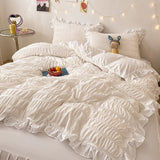 Triogift Ribbed Softie Bedding Set