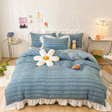 Triogift Ribbed Softie Bedding Set