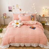 Triogift Ribbed Softie Bedding Set