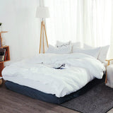 Triogift White Washed Cotton Bedding Set