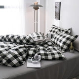 Triogift Heavy Grid Bedding Set