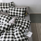 Triogift Heavy Grid Bedding Set