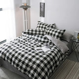 Triogift Heavy Grid Bedding Set