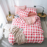 Triogift Heavy Grid Bedding Set