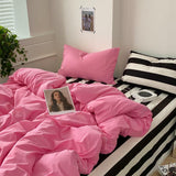 Triogift Aesthetic Pink Series Bedding Set