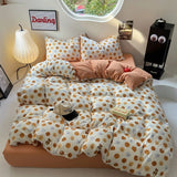 Triogift Autumn Pumpkins Print Bedding Set