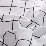 Triogift Plain Grid Bedding Set