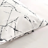 Triogift White Stone with Black Veins Bedding Set