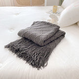 Triogift Geometry Cozy Tassel Blanket