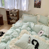 Triogift Princesscore Soft Ruffled Bedding Set