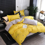 Triogift Yellow Sleepy Eyes Bedding Set