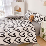 Triogift Brush Painted Heart Bedding Set