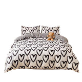 Triogift Brush Painted Heart Bedding Set