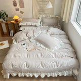 Triogift Chic Girl Ruffle Bedding Set