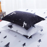 Triogift Christmas Trees and Deers Bedding Set