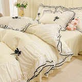 Triogift Coquette Princess Ruffle Bedding Set