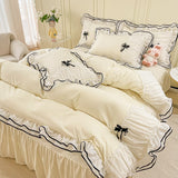 Triogift Coquette Princess Ruffle Bedding Set