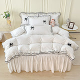 Triogift Coquette Princess Ruffle Bedding Set