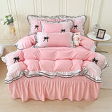 Triogift Coquette Princess Ruffle Bedding Set