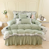 Triogift Coquette Princess Ruffle Bedding Set