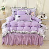 Triogift Coquette Princess Ruffle Bedding Set