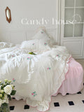 Triogift Coquette Aesthetic Ruffle Bedding Set