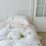 Triogift Coquette Aesthetic Ruffle Bedding Set