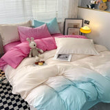 Triogift Cotton Candy Pastel Gradients Bedding Set