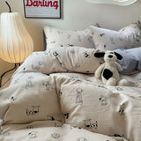 Triogift Little Puppy Print Bedding Set