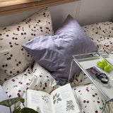 Triogift Purple Cherries Bedding Set