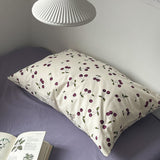 Triogift Purple Cherries Bedding Set