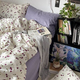 Triogift Purple Cherries Bedding Set