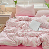 Triogift Cozy Striped Bedding Set