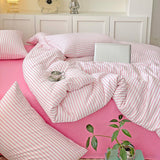 Triogift Cozy Striped Bedding Set