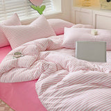 Triogift Cozy Striped Bedding Set